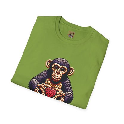 Designer Love Monkey T-Shirt - Cool Graphic Animal Top, Ideal for Casual Outfits, Designer Shirt