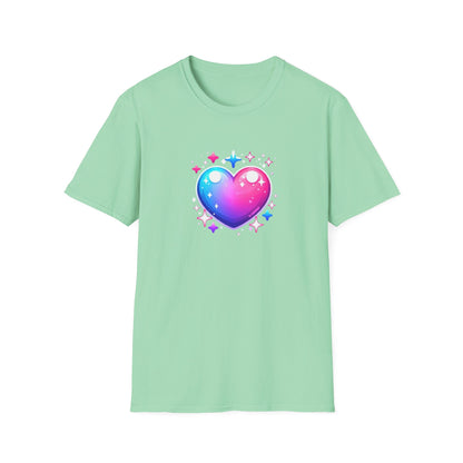 Love Heart T-Shirt, Stylish Unisex Love Symbol Top, Casual Wear for Date Night, Sweetheart Birthday Present