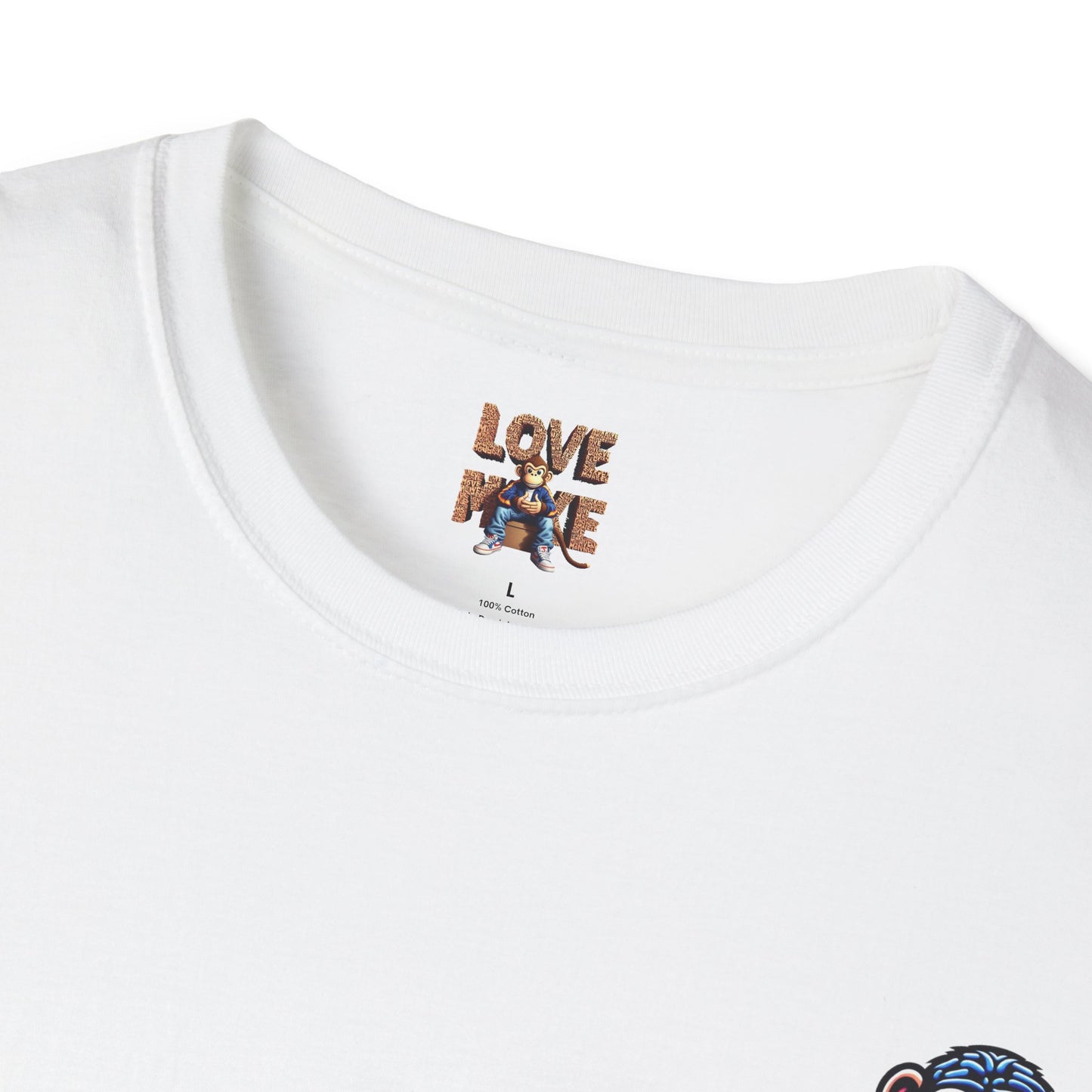 Love Monkey T-Shirt - Unique Designer Graphic Tee, Perfect Casual Wear, Ideal Designer Wear Gift