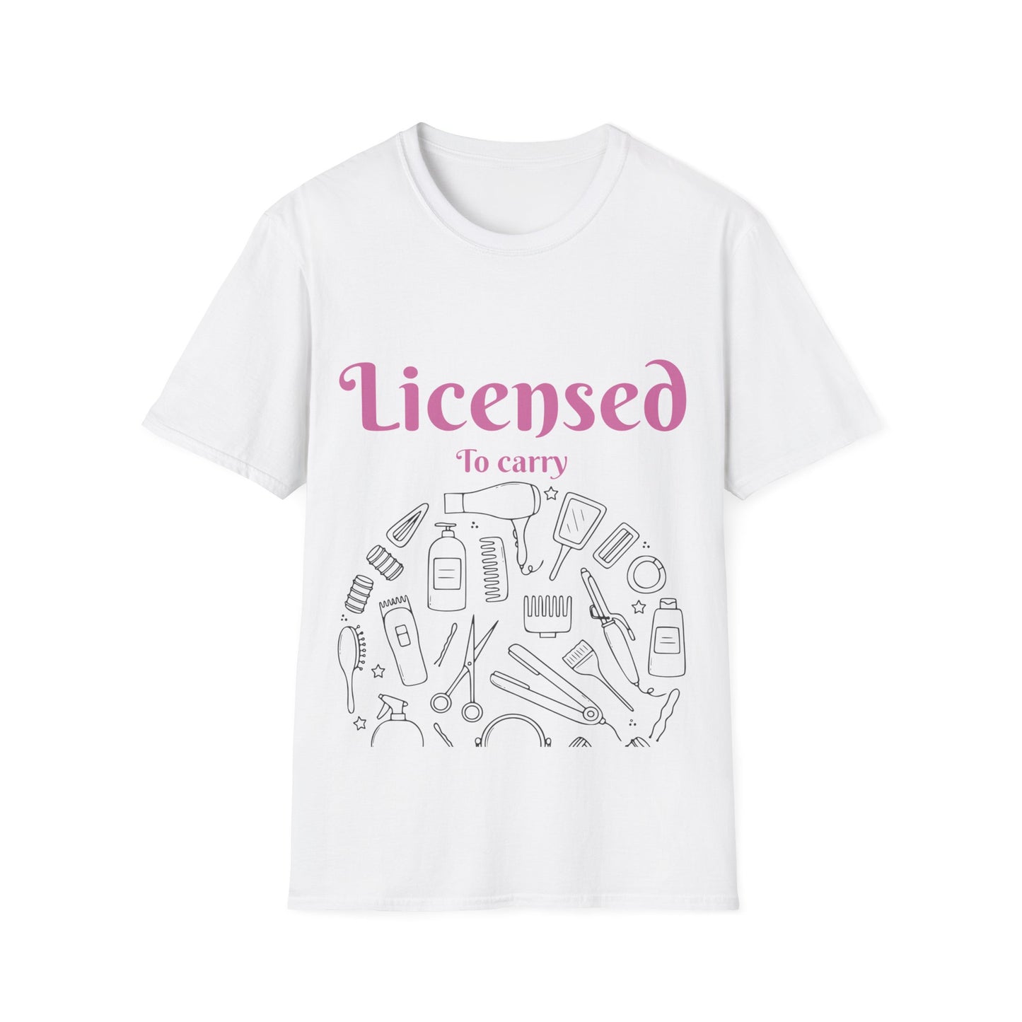 Licensed to carry beauty tools - Unisex Softstyle Beauticians T-Shirt