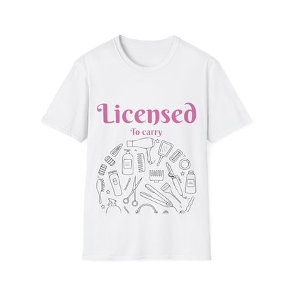 Licensed to carry beauty tools - Unisex Softstyle Beauticians T-Shirt