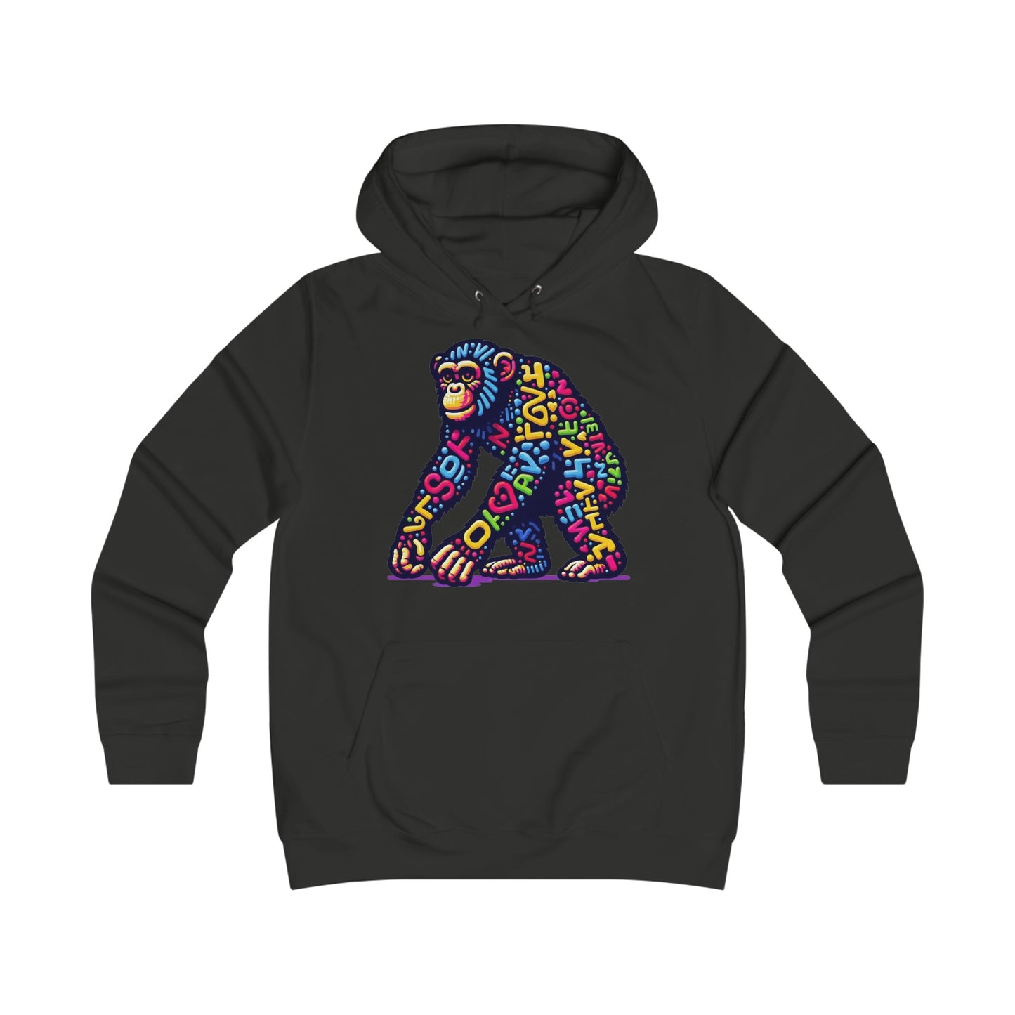 Hoodie with Love Monkey Design, Unisex Premium Crewneck, Stylish & Comfortable Outfit, Great Gift for Friends or Loved Ones