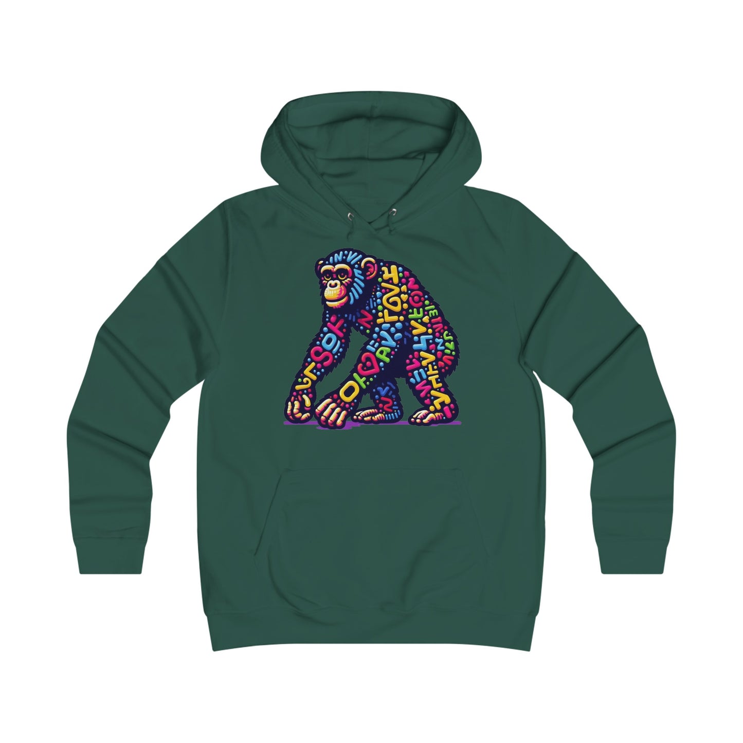 Hoodie with Love Monkey Design, Unisex Premium Crewneck, Stylish & Comfortable Outfit, Great Gift for Friends or Loved Ones