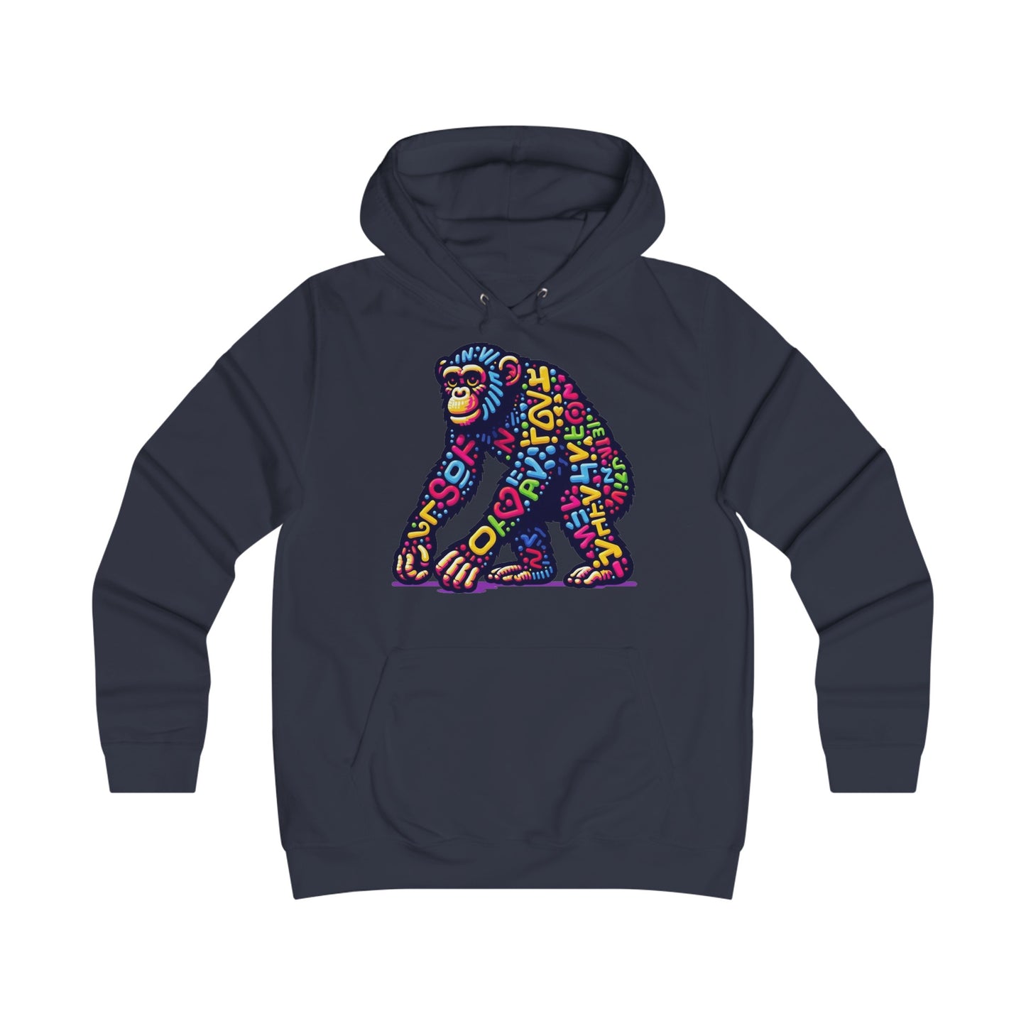 Hoodie with Love Monkey Design, Unisex Premium Crewneck, Stylish & Comfortable Outfit, Great Gift for Friends or Loved Ones