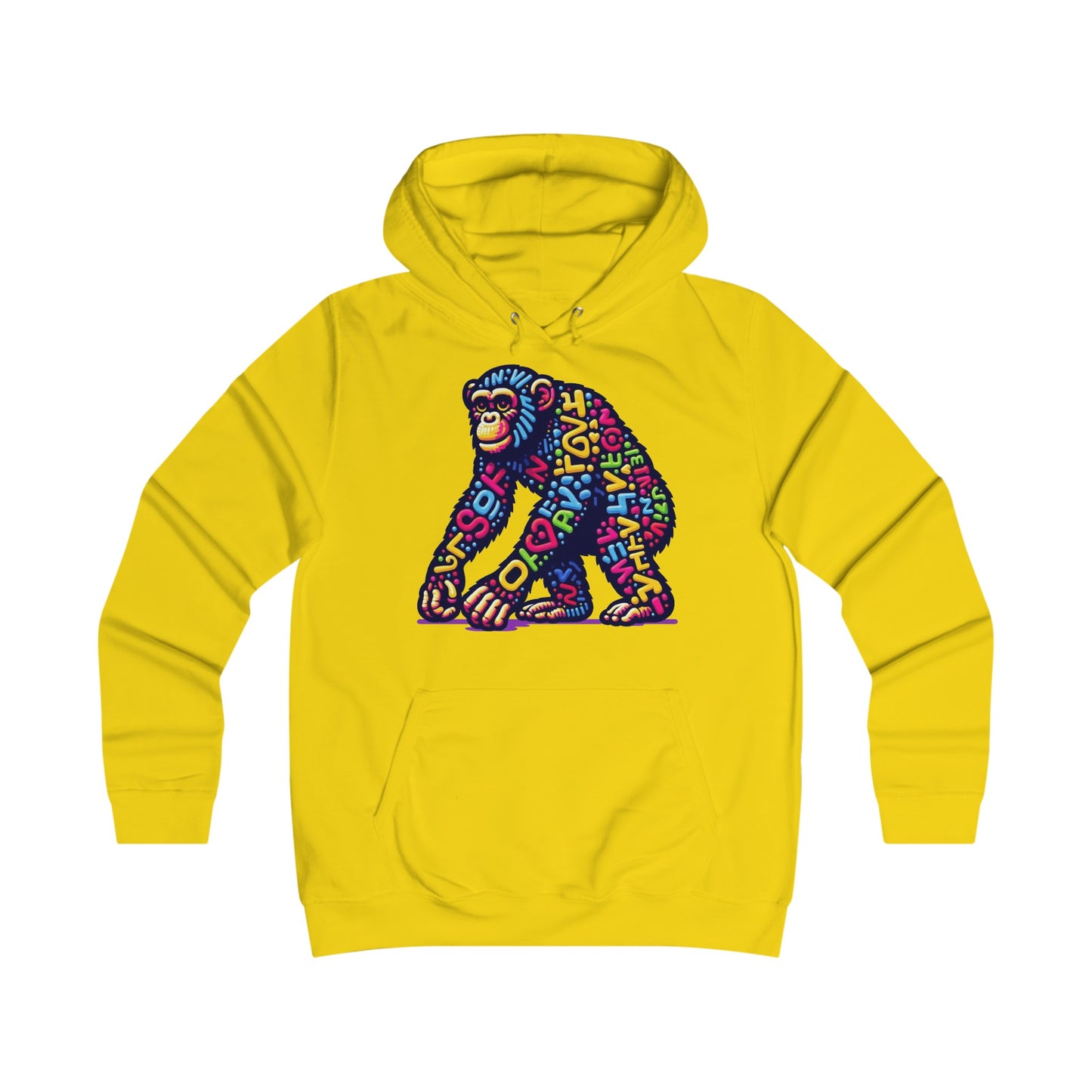 Hoodie with Love Monkey Design, Unisex Premium Crewneck, Stylish & Comfortable Outfit, Great Gift for Friends or Loved Ones