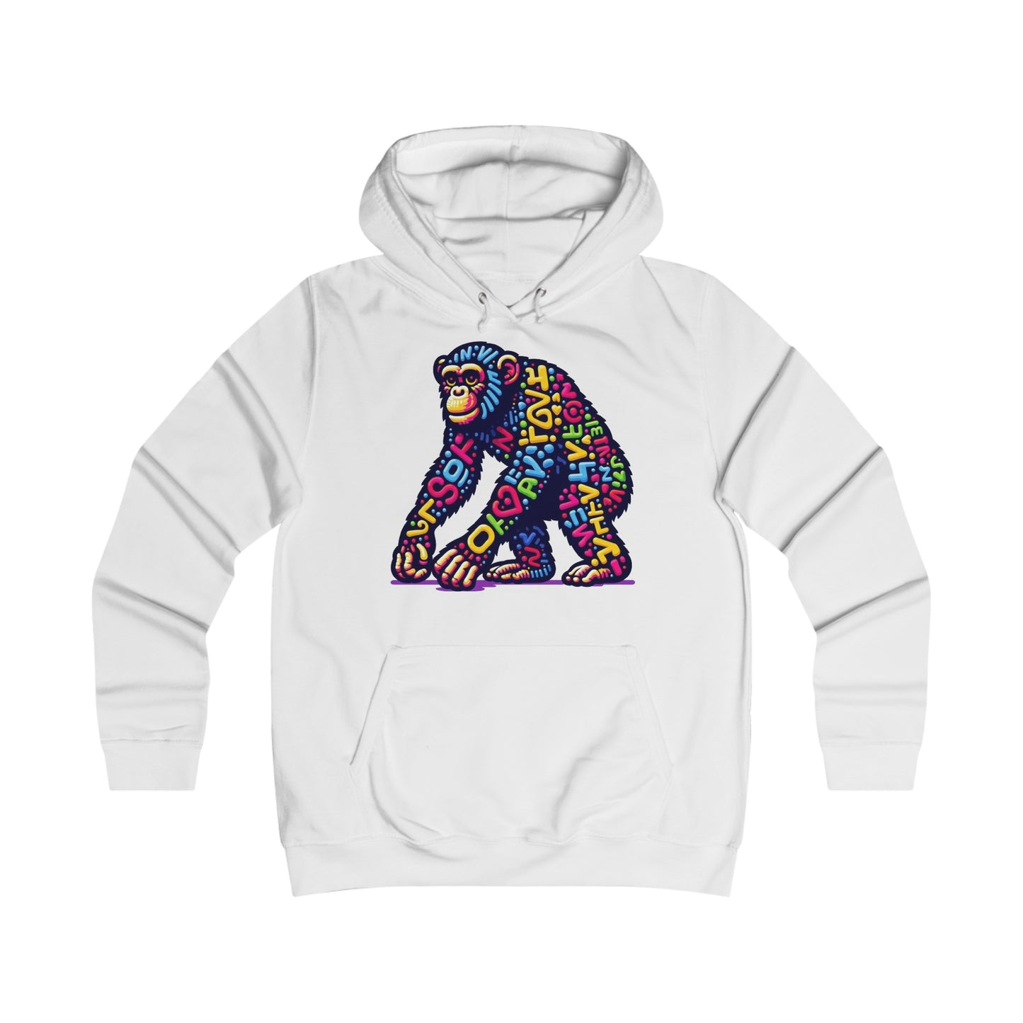 Hoodie with Love Monkey Design, Unisex Premium Crewneck, Stylish & Comfortable Outfit, Great Gift for Friends or Loved Ones