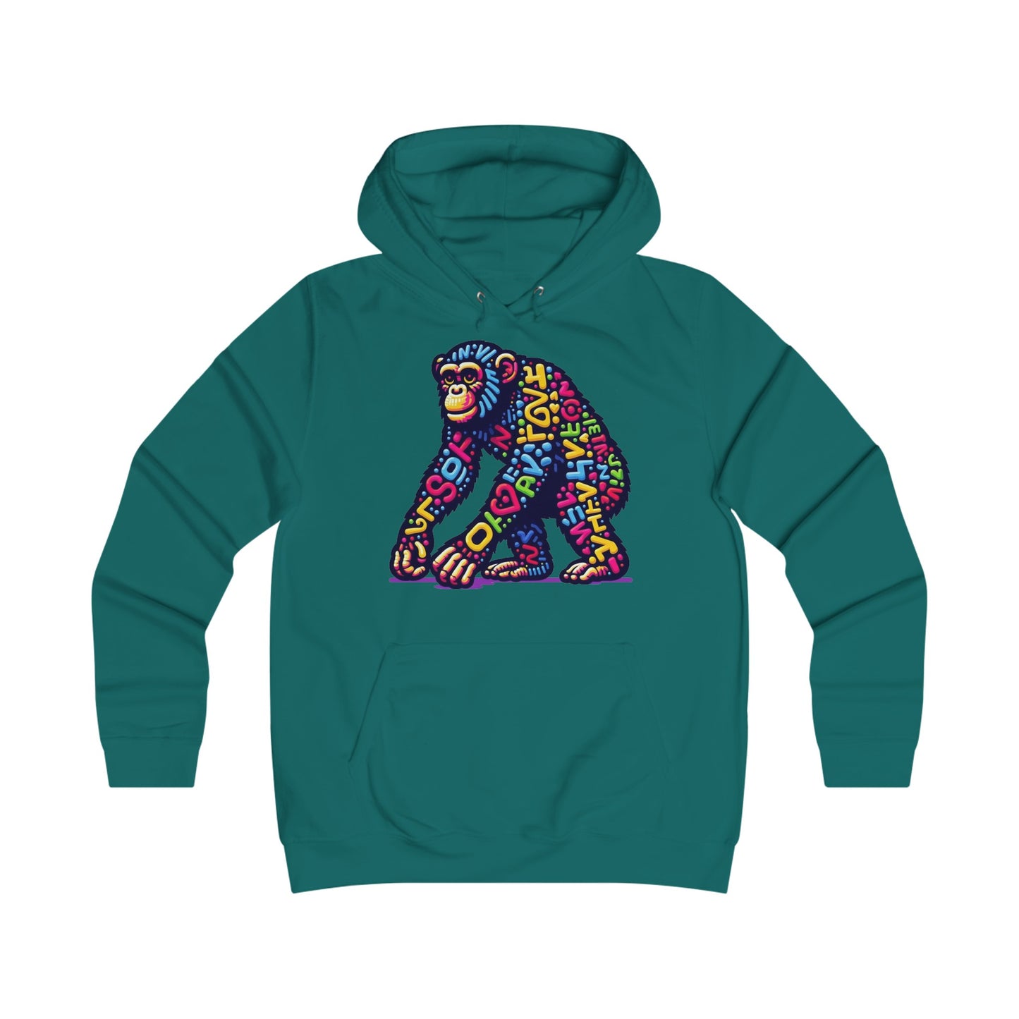 Hoodie with Love Monkey Design, Unisex Premium Crewneck, Stylish & Comfortable Outfit, Great Gift for Friends or Loved Ones