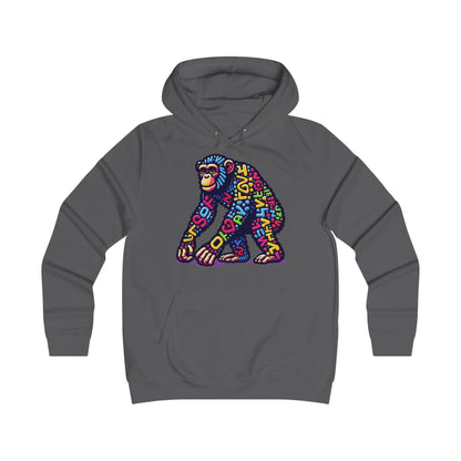 Hoodie with Love Monkey Design, Unisex Premium Crewneck, Stylish & Comfortable Outfit, Great Gift for Friends or Loved Ones