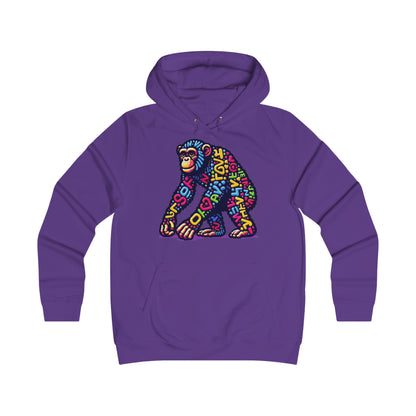 Hoodie with Love Monkey Design, Unisex Premium Crewneck, Stylish & Comfortable Outfit, Great Gift for Friends or Loved Ones