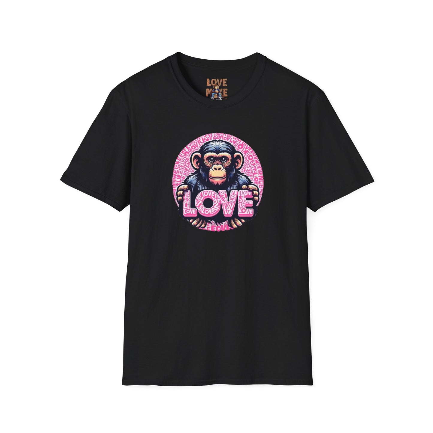 T Shirt with Unique Love Monkey Graphic, Stylish & Trendy, Ideal for Everyday Wear, Fun Gift Idea