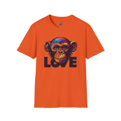 T-Shirt Love Monkey - Cool, Stylish & Trendy Unisex Softstyle Tee for Casual Wear, Perfect Gift for Friends and Family