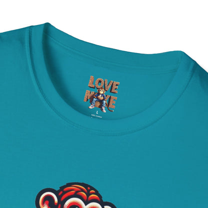 T-shirt Love Monkey Design - Cool, Stylish & Trendy - Perfect for Casual Wear - Unique Gift Idea