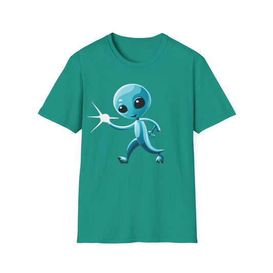 T-Shirt: Fun Loving Alien Design, Unique Graphic Tee for Casual Wear, Perfect Gift for Sci-Fi Fans