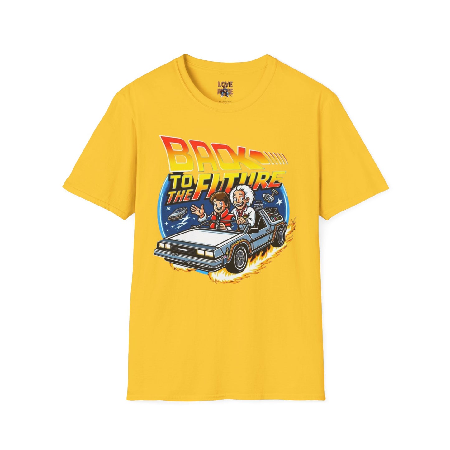 Limited Edition "In the Style of" Back to the Future, T Shirt, Hand Drawn Fan Art, Perfect Gift for Sci-Fi Enthusiasts and Movie Buffs