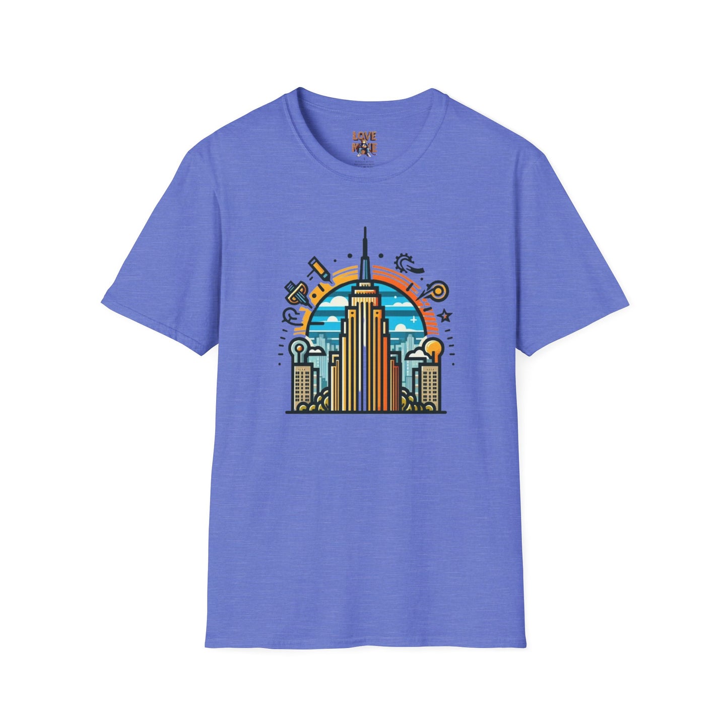 T Shirt Featuring Vintage Empire State Building Art, Retro New York City Tee for Travel Enthusiasts, Ideal Present