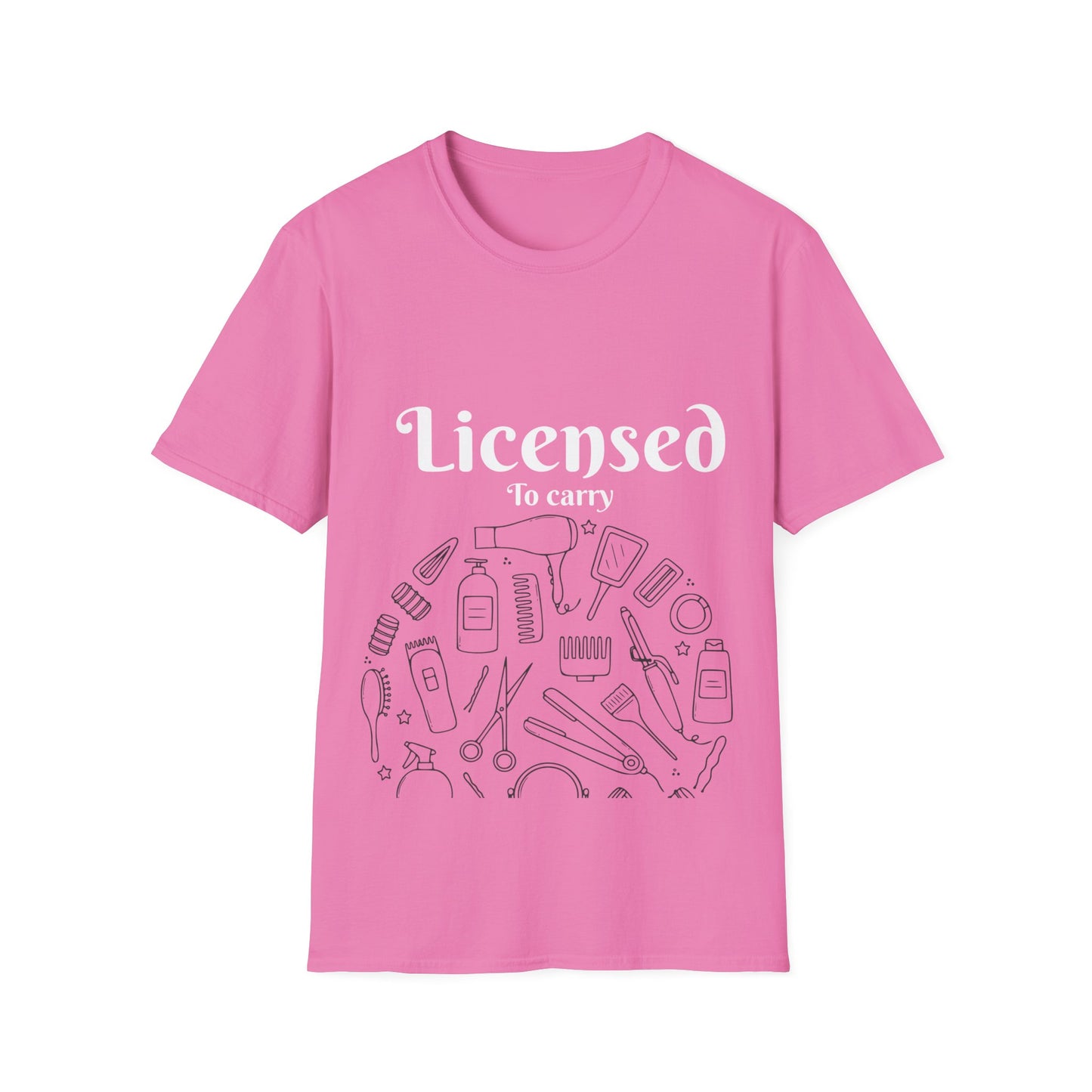 Licensed to carry beauty tools - Unisex Softstyle Beauticians T-Shirt