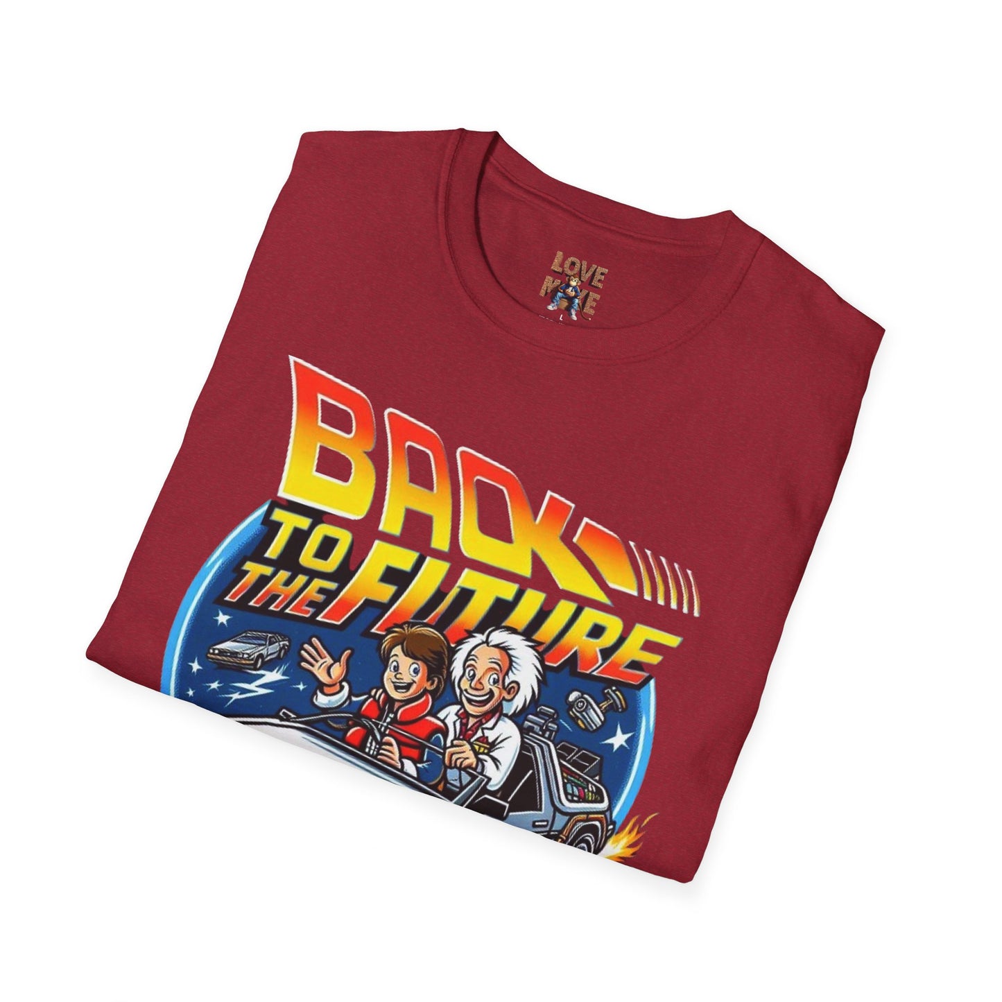 Limited Edition "In the Style of" Back to the Future, T Shirt, Hand Drawn Fan Art, Perfect Gift for Sci-Fi Enthusiasts and Movie Buffs