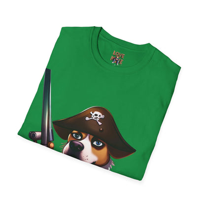 T Shirt - Dog Pirate Design, Fun and Unique Pet Lover Tee, Perfect for Themed Parties, Great Gift for Dog Owners