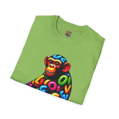 T-Shirt Love Monkey - Cool & Stylish Unisex Softstyle Tee for Casual Wear, Perfect Gift for Friends and Family