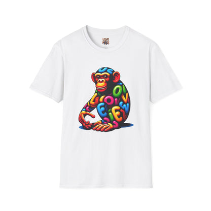 T-Shirt Love Monkey - Cool & Stylish Unisex Softstyle Tee for Casual Wear, Perfect Gift for Friends and Family