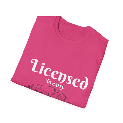 Licensed to carry beauty tools - Unisex Softstyle Beauticians T-Shirt