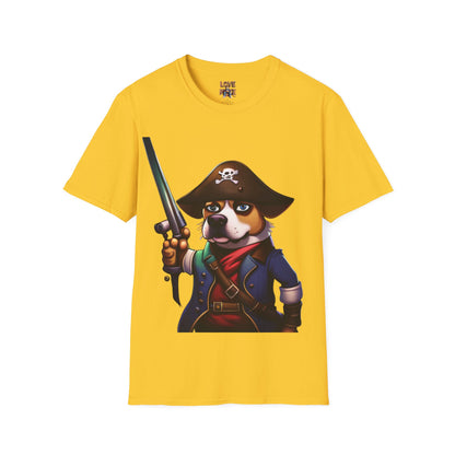 T Shirt - Dog Pirate Design, Fun and Unique Pet Lover Tee, Perfect for Themed Parties, Great Gift for Dog Owners