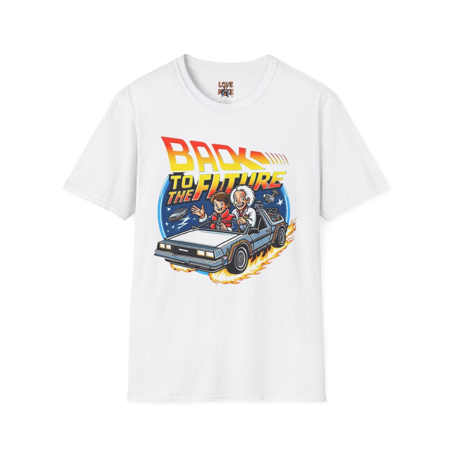 Limited Edition "In the Style of" Back to the Future, T Shirt, Hand Drawn Fan Art, Perfect Gift for Sci-Fi Enthusiasts and Movie Buffs