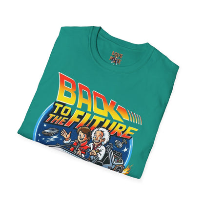 Limited Edition "In the Style of" Back to the Future, T Shirt, Hand Drawn Fan Art, Perfect Gift for Sci-Fi Enthusiasts and Movie Buffs