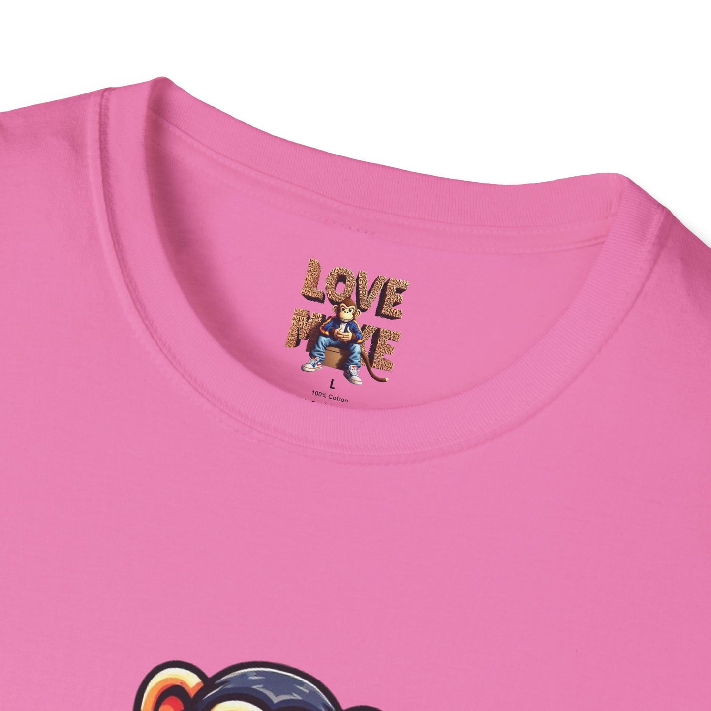 Love Monkey T-Shirt - Unique Designer Graphic Tee, Perfect Casual Wear, Ideal Designer Wear Gift