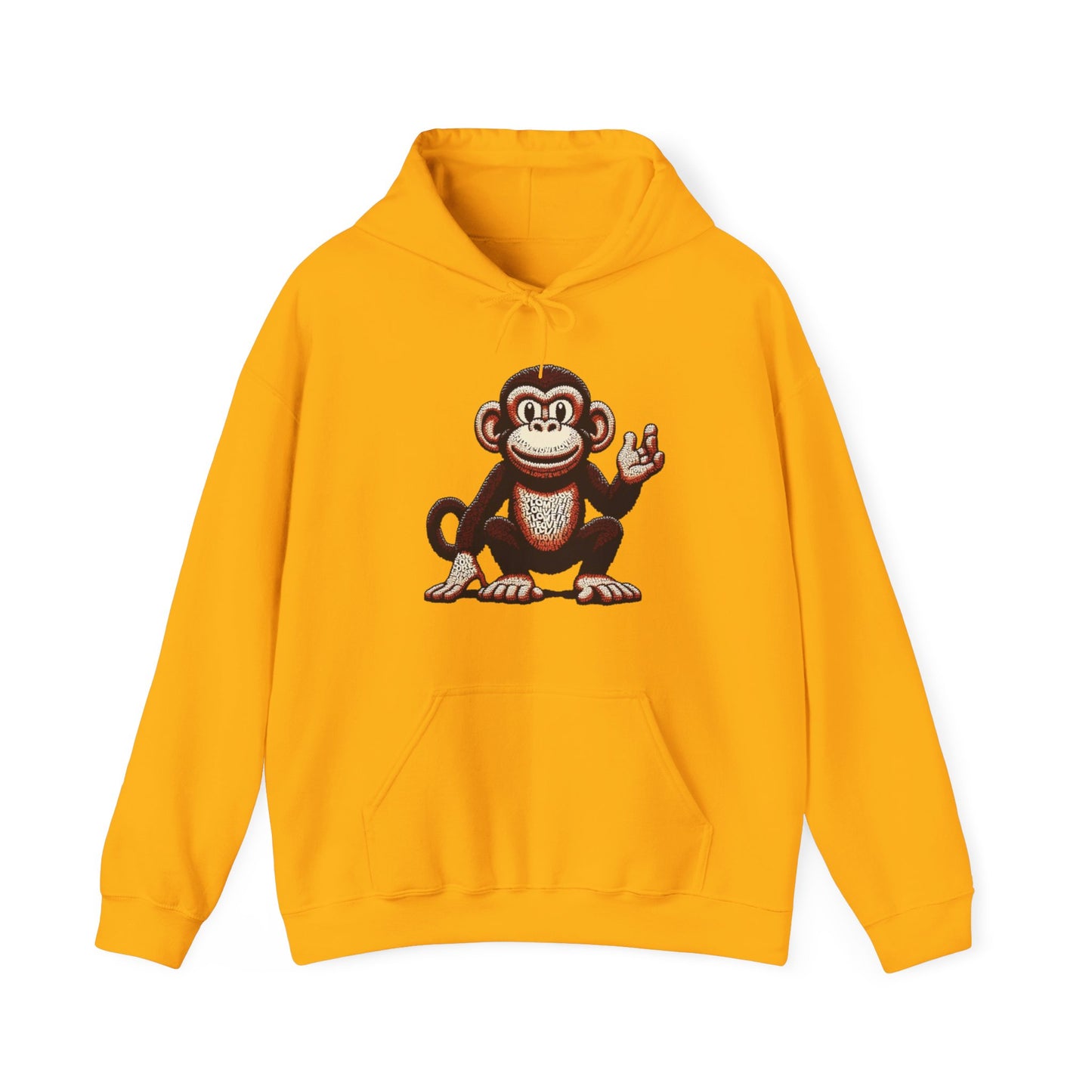 Designer Love Monkey Hoodie - Cool Graphic Animal Top, Ideal for Casual Outfits, Designer Hoodie