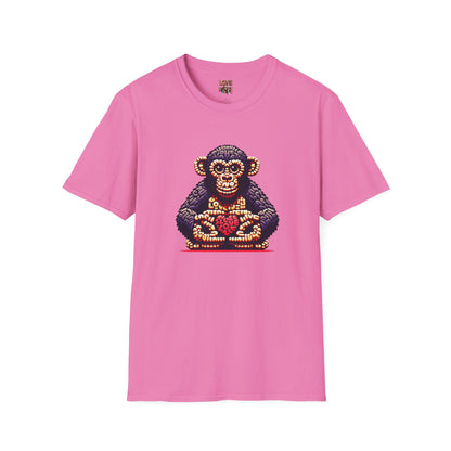 Designer Love Monkey T-Shirt - Cool Graphic Animal Top, Ideal for Casual Outfits, Designer Shirt