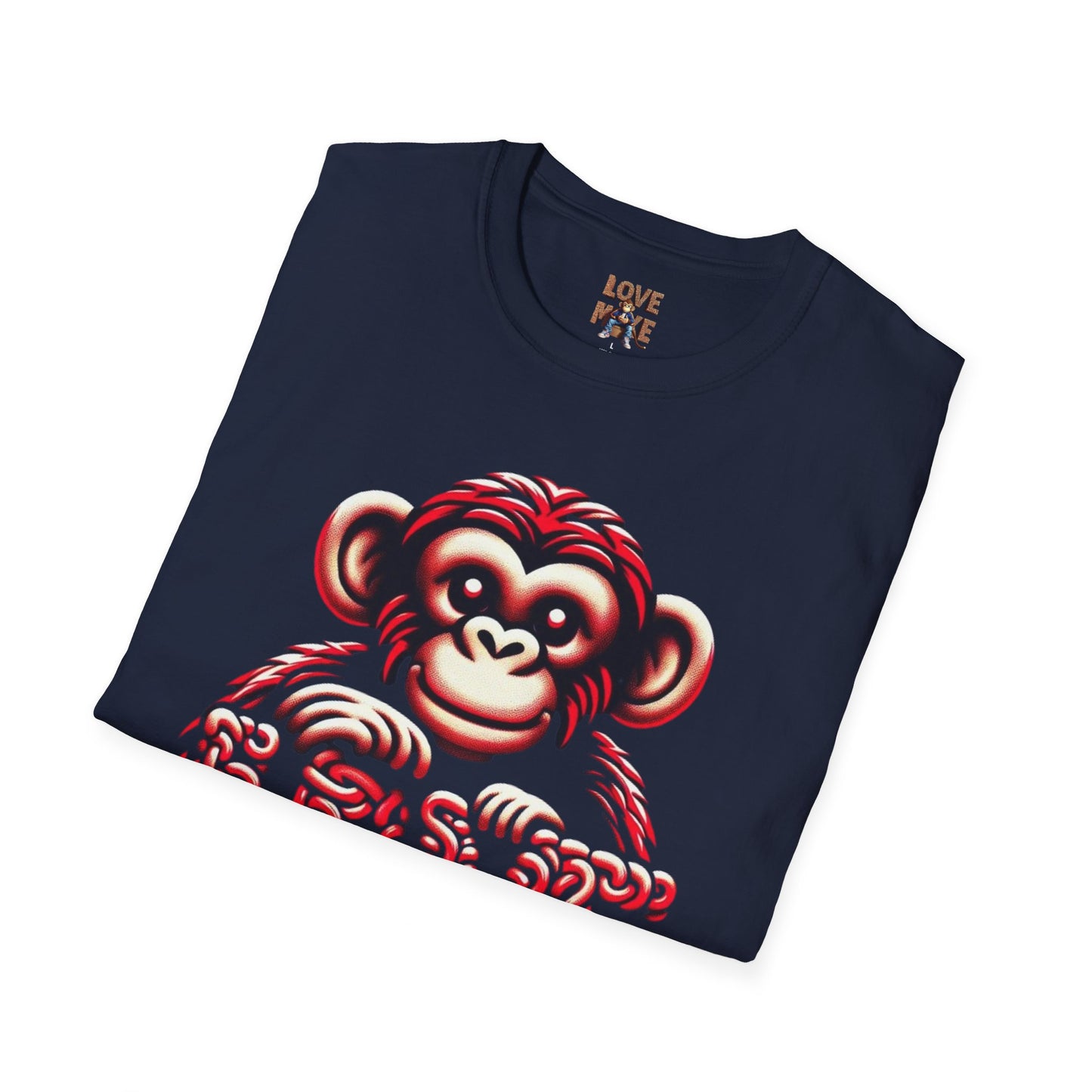 T-Shirt Love Monkey Unisex Softstyle - Fun Casual Wear - Perfect Gift for Couples & Friends