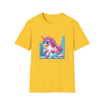 Unicorn T-Shirt: Unique Cool Unicorn In The City Print, Ideal for Everyday Outfits and Unicorn Themed Gifts