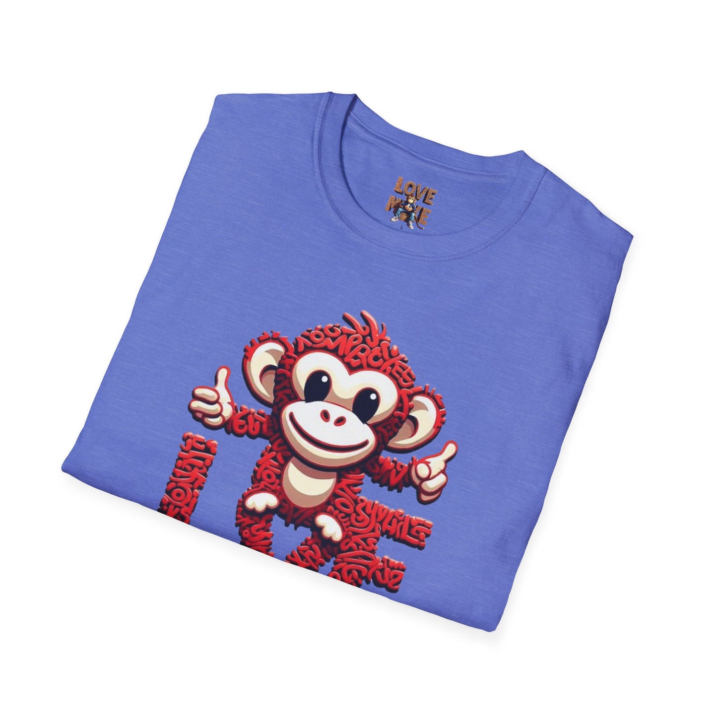 Cool Love Monkey T-Shirt - Stand Out in Style - Perfect for Casual Outfits - Awesome Gift Choice