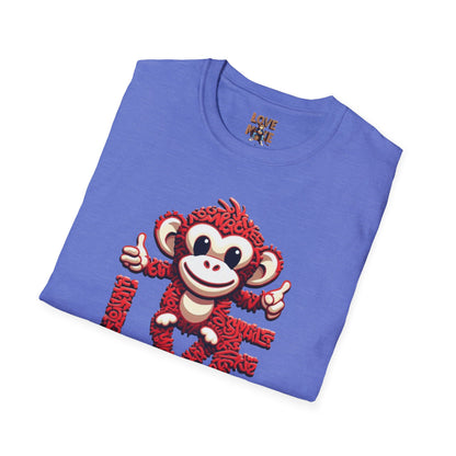 Cool Love Monkey T-Shirt - Stand Out in Style - Perfect for Casual Outfits - Awesome Gift Choice