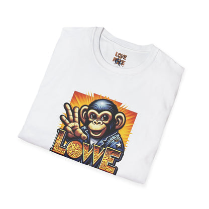 Stylish Love Monkey T-shirt - Stand Out with Funky Design, Perfect for Everyday Wear & Gifting to Fashion Enthusiasts