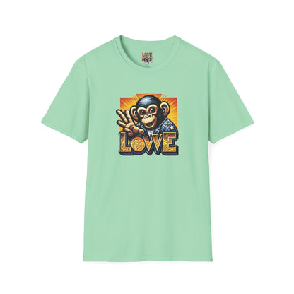 Stylish Love Monkey T-shirt - Stand Out with Funky Design, Perfect for Everyday Wear & Gifting to Fashion Enthusiasts