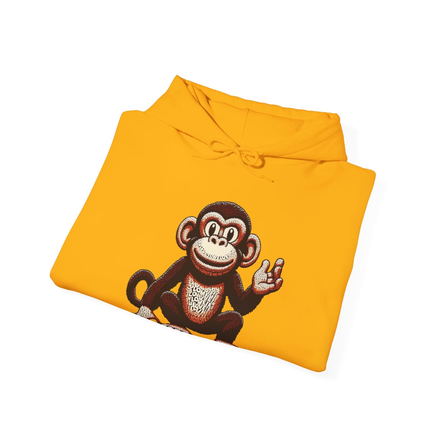 Designer Love Monkey Hoodie - Cool Graphic Animal Top, Ideal for Casual Outfits, Designer Hoodie