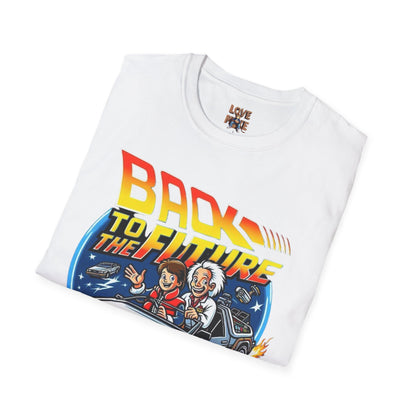 Limited Edition "In the Style of" Back to the Future, T Shirt, Hand Drawn Fan Art, Perfect Gift for Sci-Fi Enthusiasts and Movie Buffs