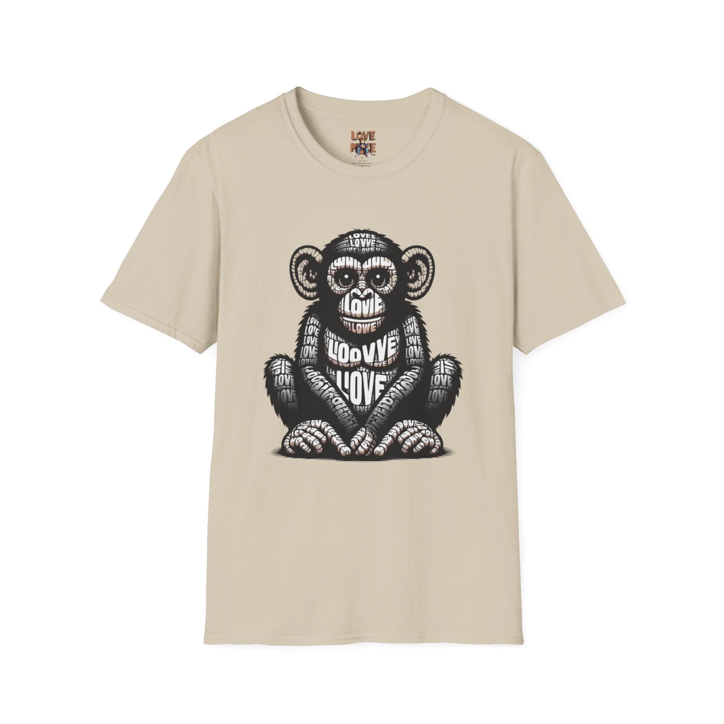 T-shirt - Funky & Stylish Love Monkey Design, Casual Wear for Trendy Fashion Lovers, Perfect Gift for Friends