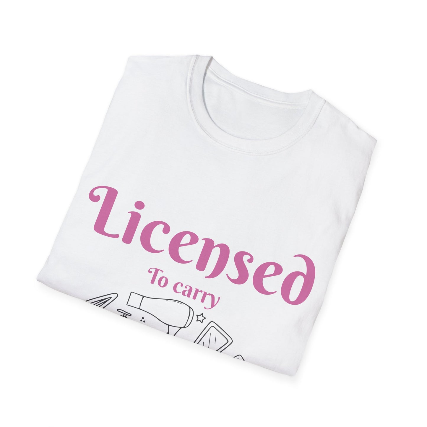 Licensed to carry beauty tools - Unisex Softstyle Beauticians T-Shirt