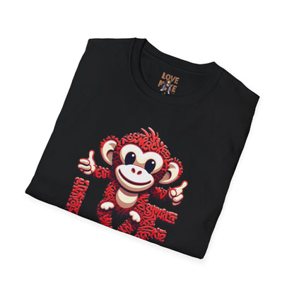 Cool Love Monkey T-Shirt - Stand Out in Style - Perfect for Casual Outfits - Awesome Gift Choice