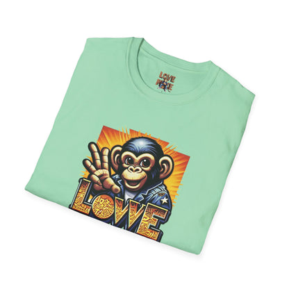 Stylish Love Monkey T-shirt - Stand Out with Funky Design, Perfect for Everyday Wear & Gifting to Fashion Enthusiasts