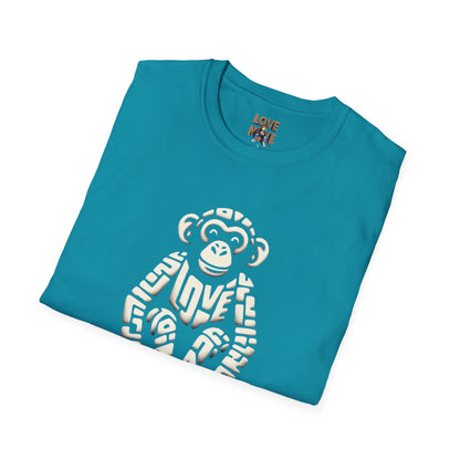 T-shirt - Funky & Stylish Love Monkey Design, Casual Wear for Trendy Fashion Lovers, Perfect Gift for Friends