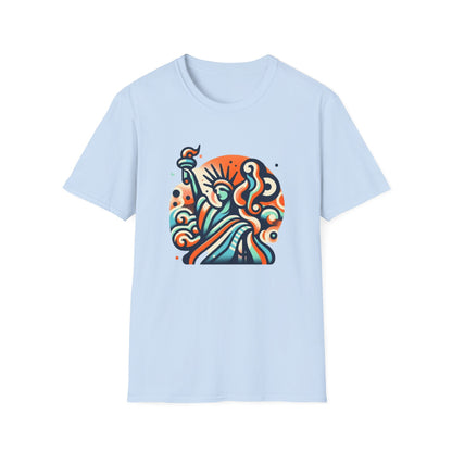 Vintage-Inspired Statue of Liberty T-Shirt - 1970s Style Graphic Tee - Perfect for Retro Outfits and Gifts