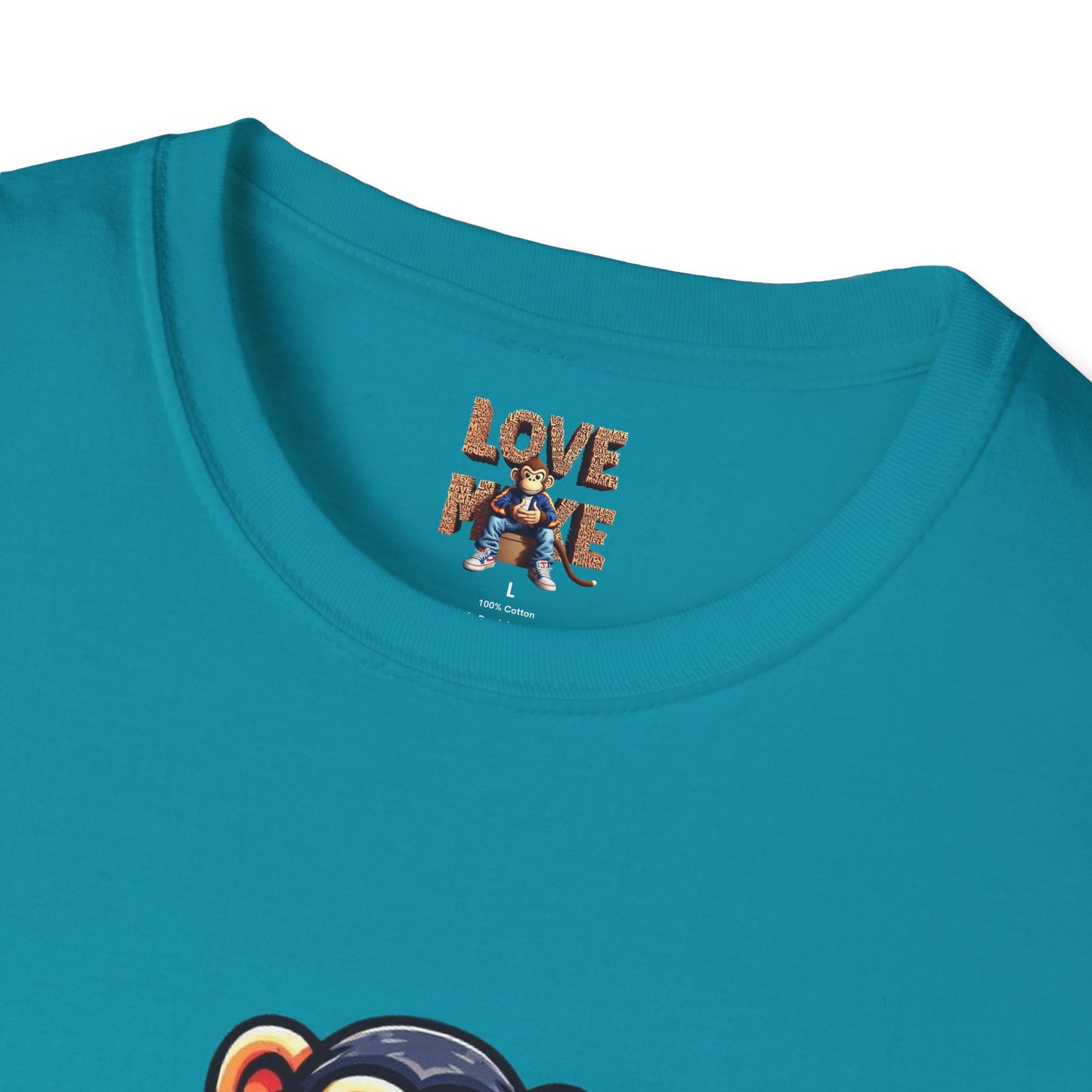 Love Monkey T-Shirt - Unique Designer Graphic Tee, Perfect Casual Wear, Ideal Designer Wear Gift