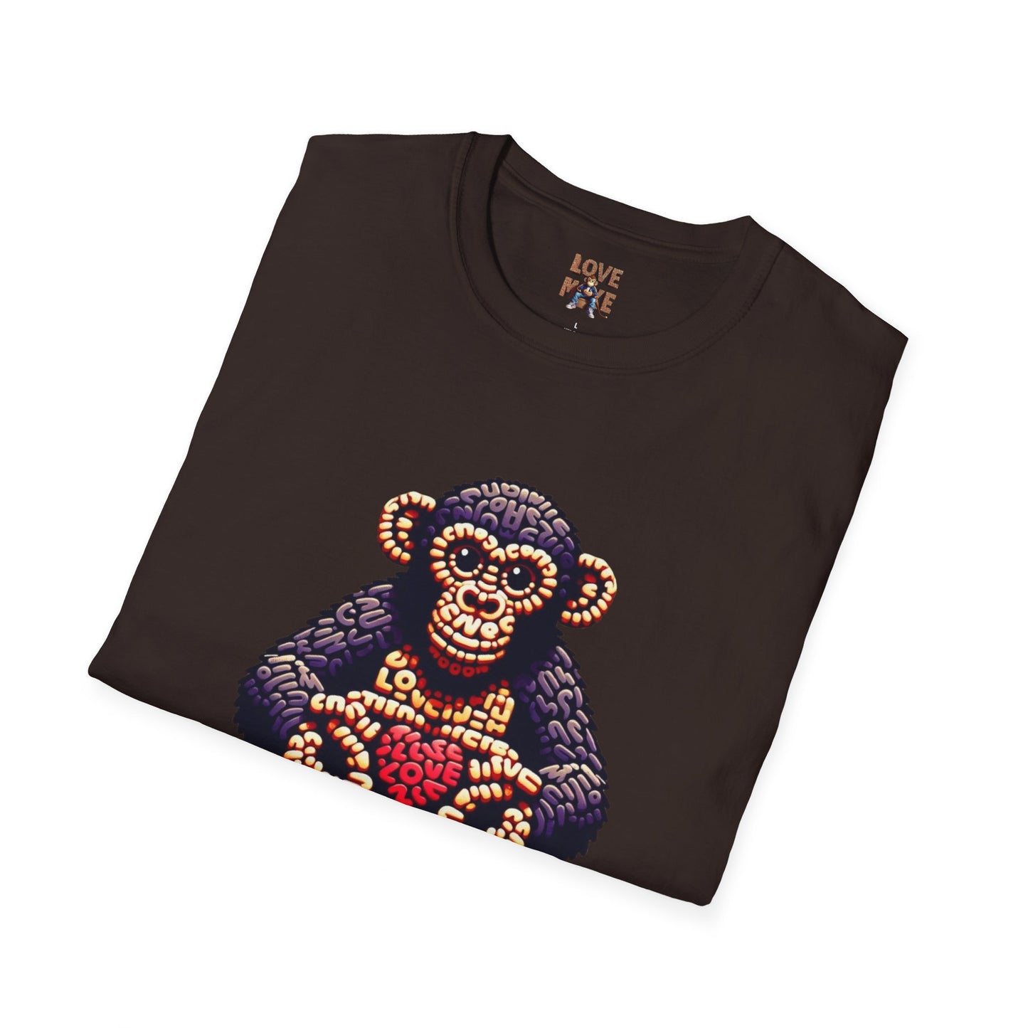 Designer Love Monkey T-Shirt - Cool Graphic Animal Top, Ideal for Casual Outfits, Designer Shirt