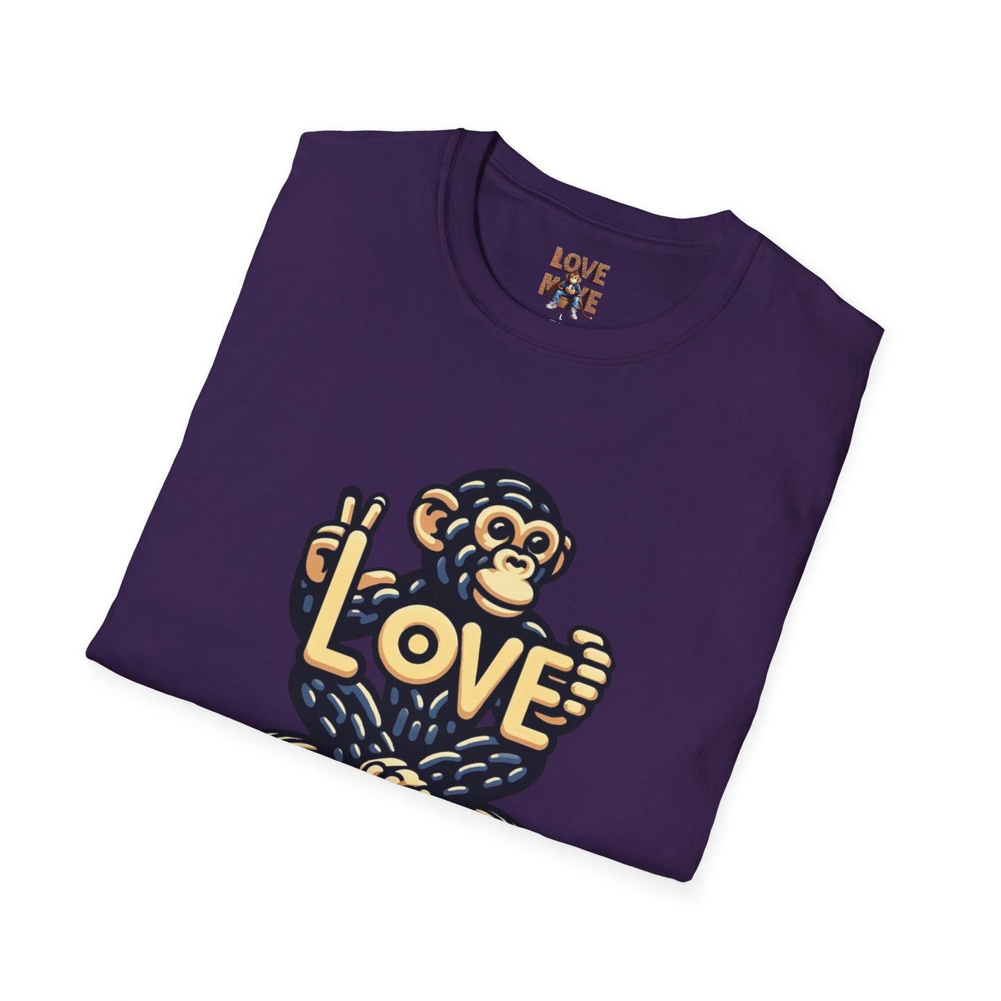 T-shirt - Funky & Stylish Love Monkey Design, Casual Wear for Trendy Fashion Lovers, Perfect Gift for Friends