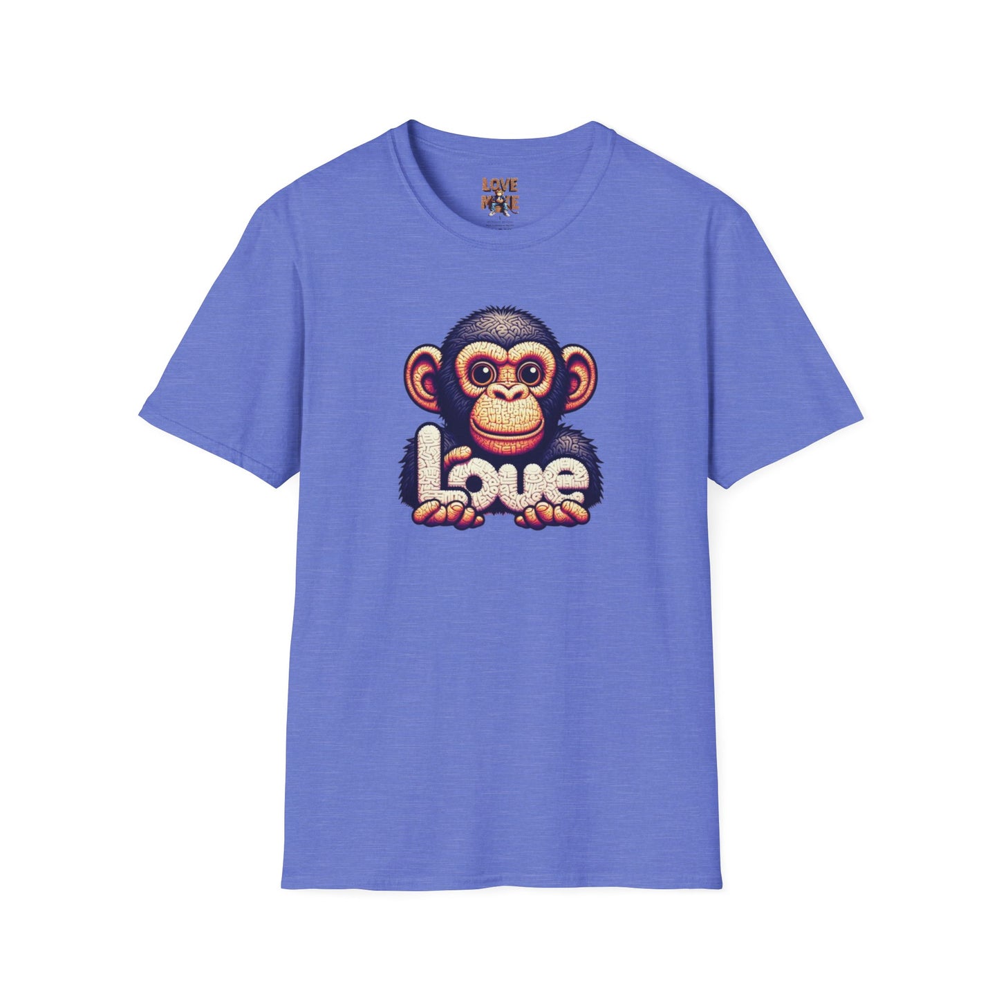 Love Monkey T-Shirt - Unique Designer Graphic Tee, Perfect Casual Wear, Ideal Designer Wear Gift