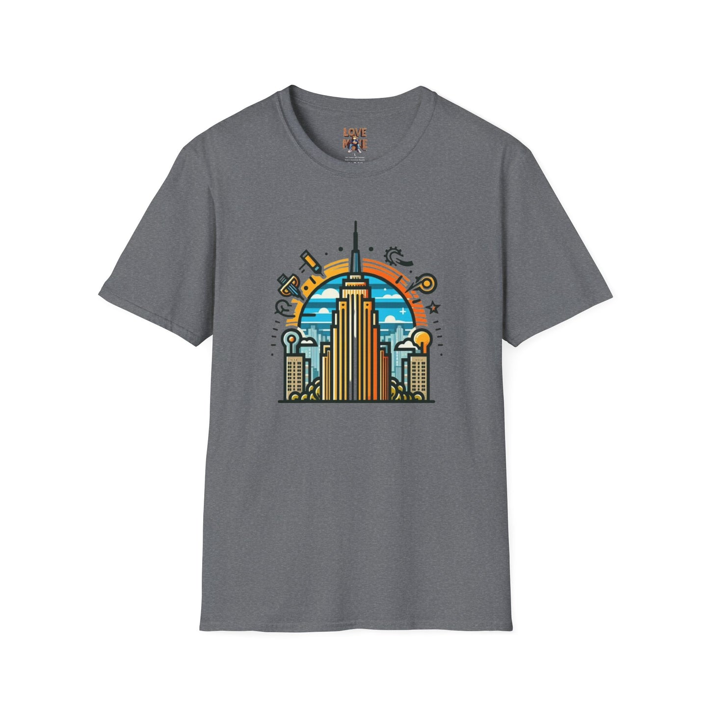 T Shirt Featuring Vintage Empire State Building Art, Retro New York City Tee for Travel Enthusiasts, Ideal Present